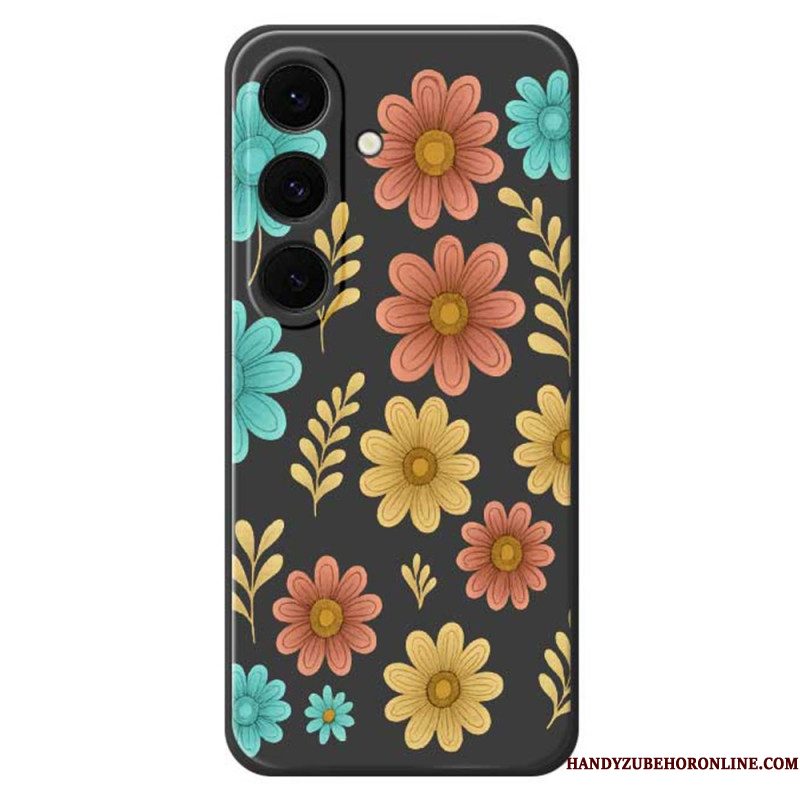 Hoesje Voor Samsung Galaxy S25 Fe Siliconen Met Bloemen