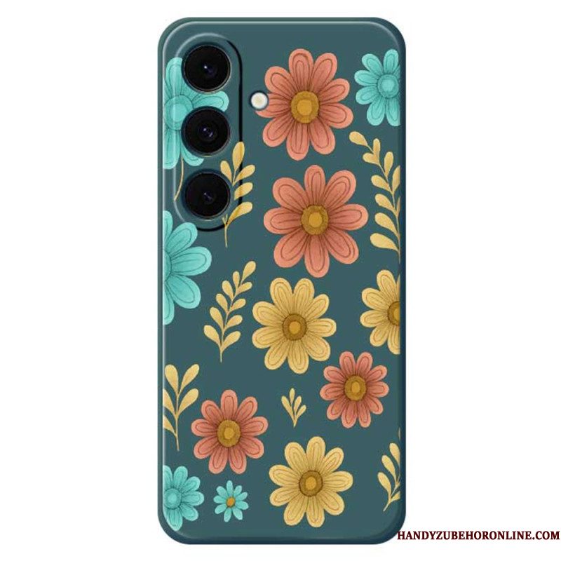 Hoesje Voor Samsung Galaxy S25 Fe Siliconen Met Bloemen