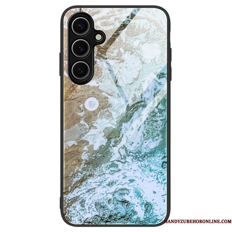 Hoesje Voor Samsung Galaxy S25 Plus 5g Gehard Glas Met Marmer