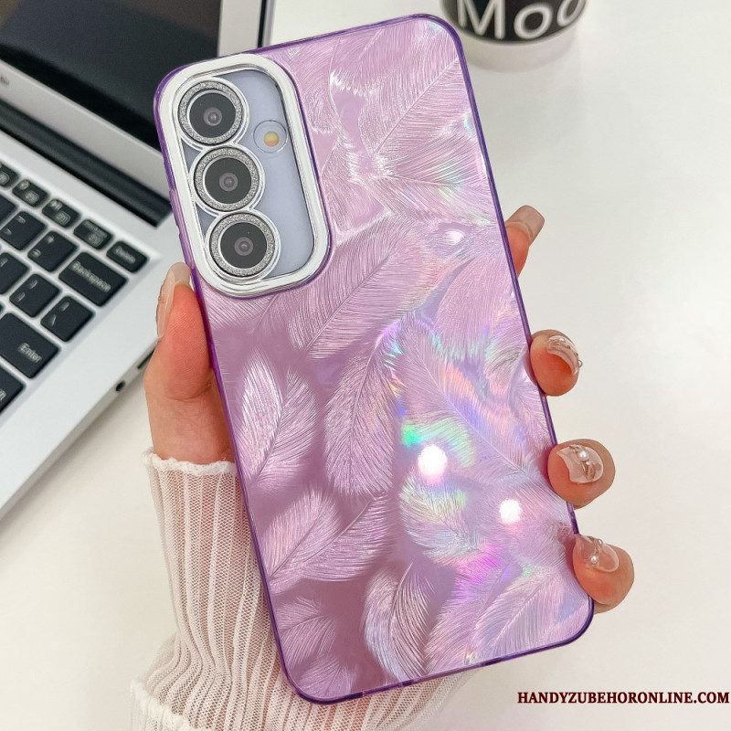 Hoesje Voor Samsung Galaxy S25 Plus 5g Variatie Met Metallic Effect En Lens Beschermer