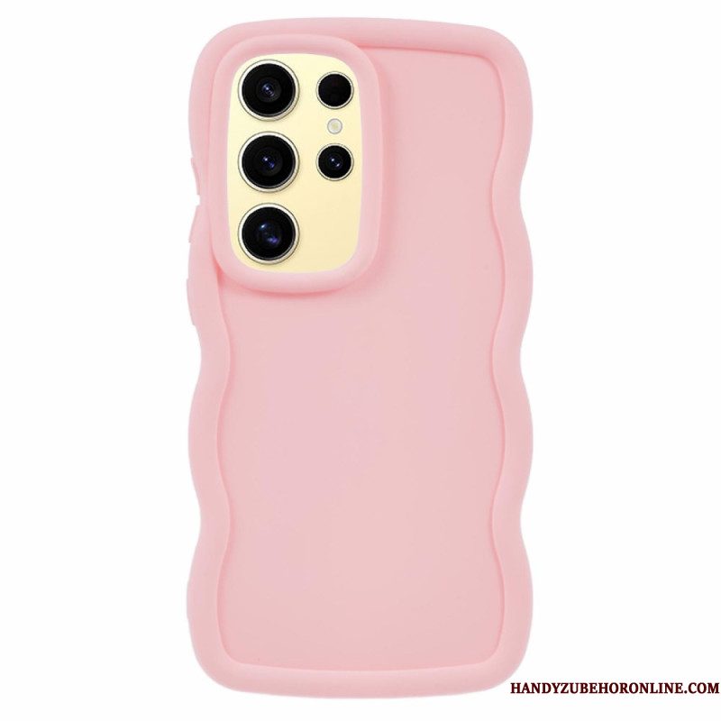 Hoesje Voor Samsung Galaxy S25 Ultra 5g Gegolfd Siliconen