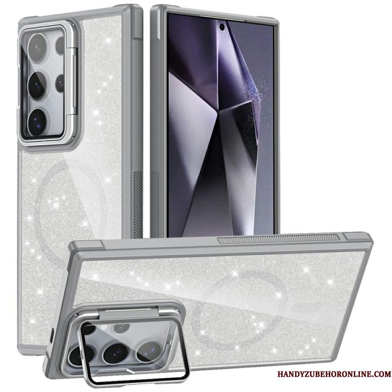 Hoesje Voor Samsung Galaxy S25 Ultra 5g Glitter Met Ingebouwde Standaard