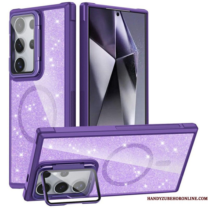 Hoesje Voor Samsung Galaxy S25 Ultra 5g Glitter Met Ingebouwde Standaard