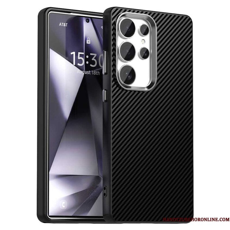 Hoesje Voor Samsung Galaxy S25 Ultra 5g Koolstofvezeltextuur