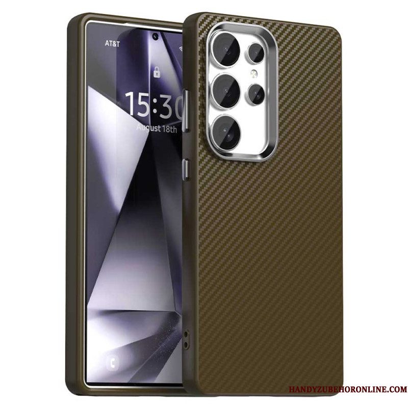 Hoesje Voor Samsung Galaxy S25 Ultra 5g Koolstofvezeltextuur