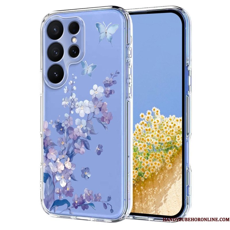 Hoesje Voor Samsung Galaxy S26 Ultra Vlinders En Bloemen