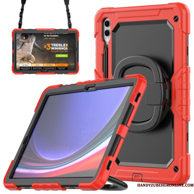 Hoesje Voor Samsung Galaxy Tab S10 Plus Ultra-bestendige Bescherming Met Stylushouder En Schouderriem