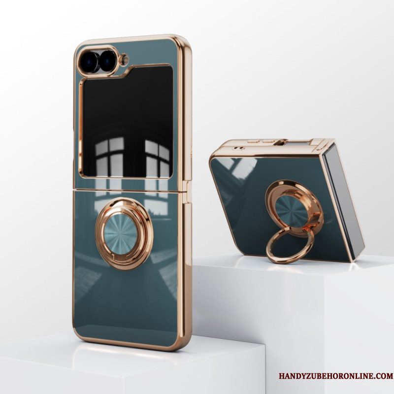 Hoesje Voor Samsung Galaxy Z Flip 7 Fe Glanzende Afwerking Met Ringhouder
