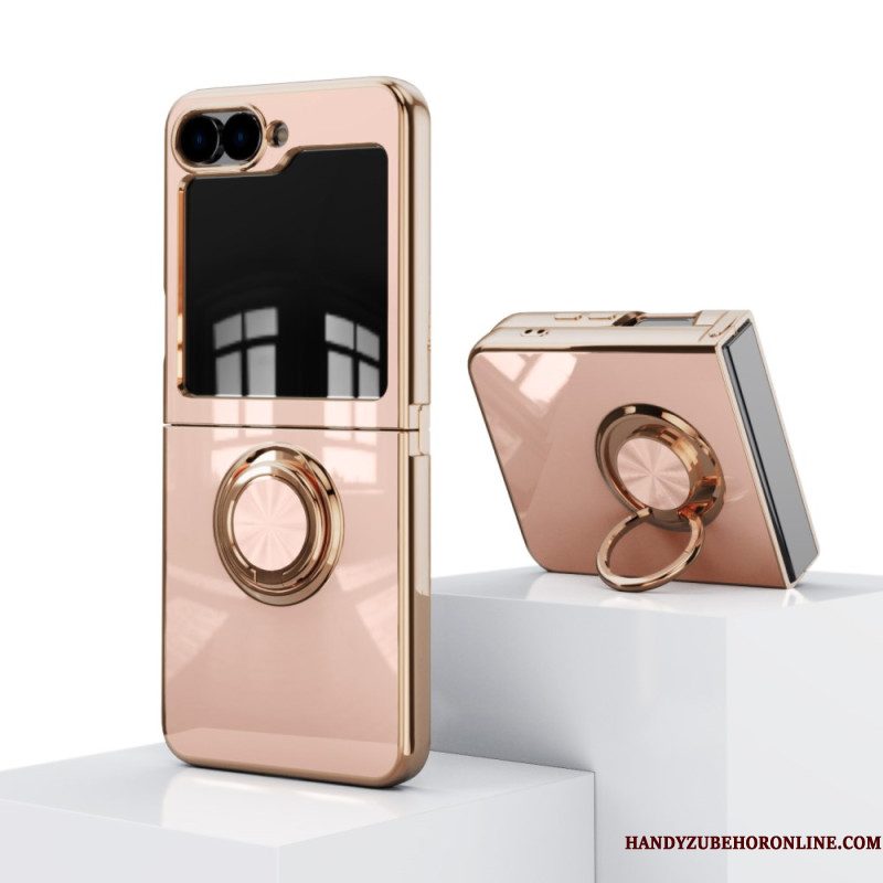 Hoesje Voor Samsung Galaxy Z Flip 7 Fe Glanzende Afwerking Met Ringhouder