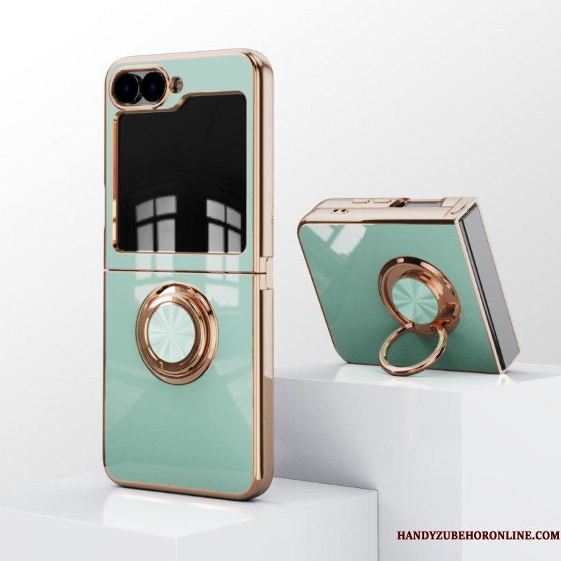 Hoesje Voor Samsung Galaxy Z Flip 7 Fe Glanzende Afwerking Met Ringhouder