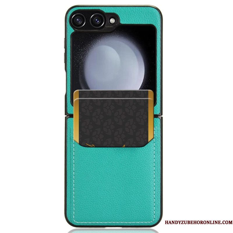 Hoesje Voor Samsung Galaxy Z Flip 7 Fe Kaarthouder Met Lychee-textuur