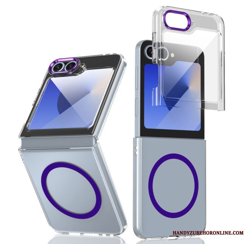 Hoesje Voor Samsung Galaxy Z Flip 7 Fe Magsafe-compatibel Doorschijnend Met Schermbeschermer
