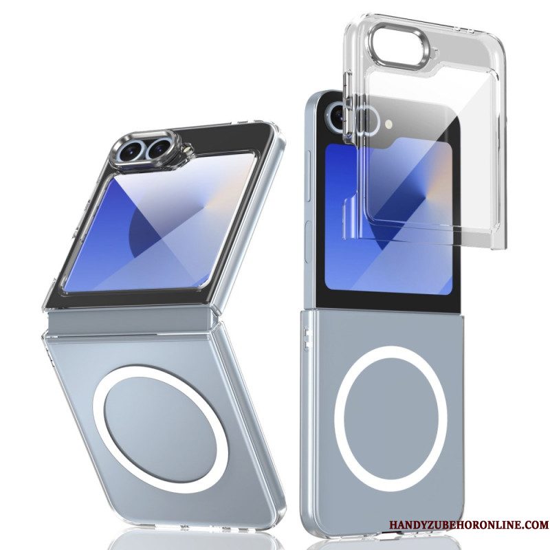 Hoesje Voor Samsung Galaxy Z Flip 7 Fe Magsafe-compatibel Doorschijnend Met Schermbeschermer