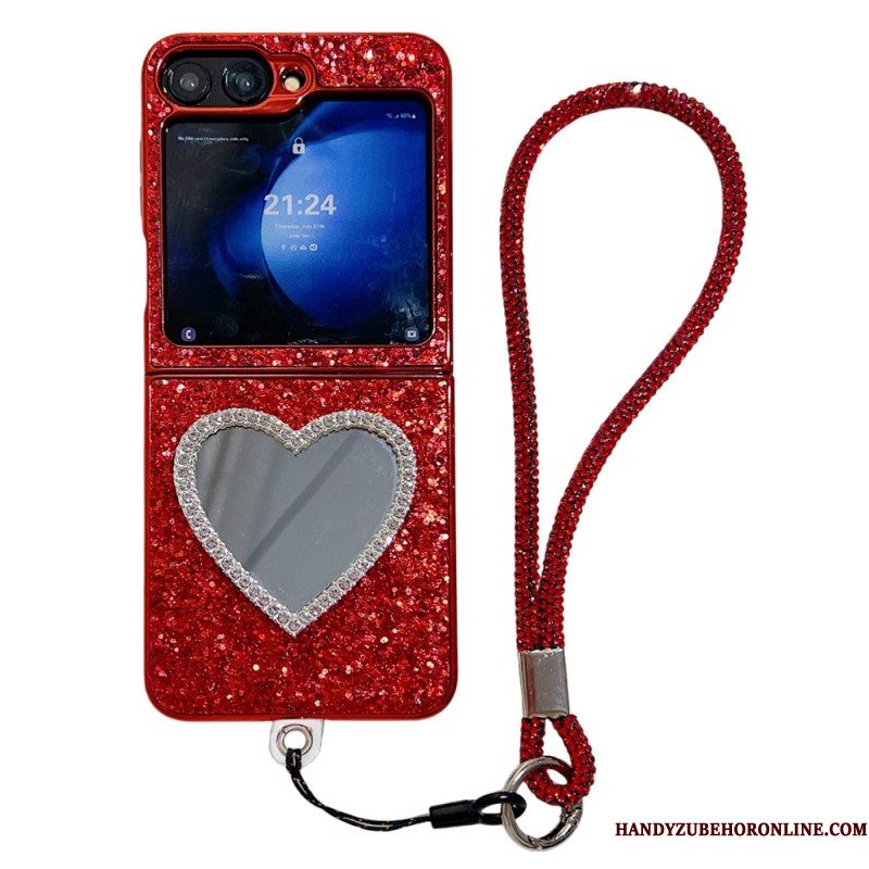 Hoesje Voor Samsung Galaxy Z Flip 7 Fe Spiegel En Bandje