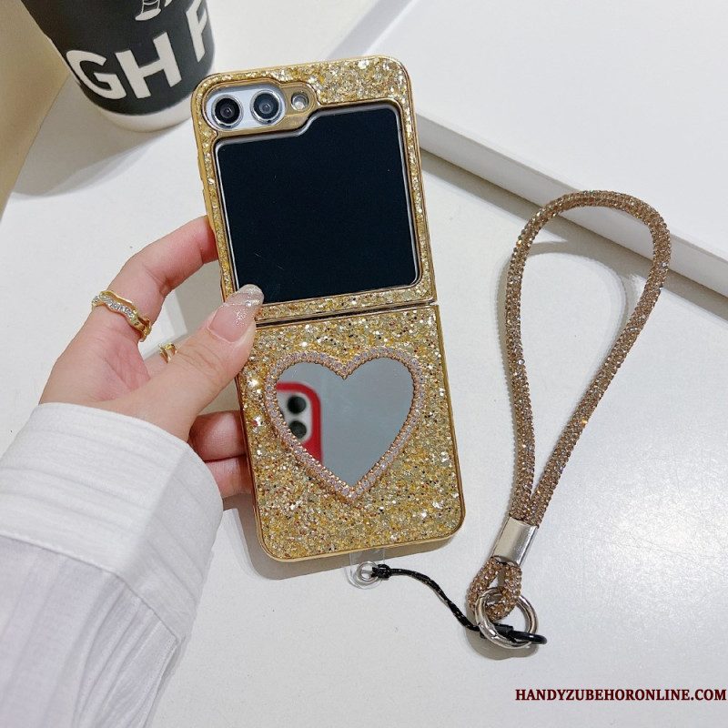 Hoesje Voor Samsung Galaxy Z Flip 7 Fe Spiegel En Bandje