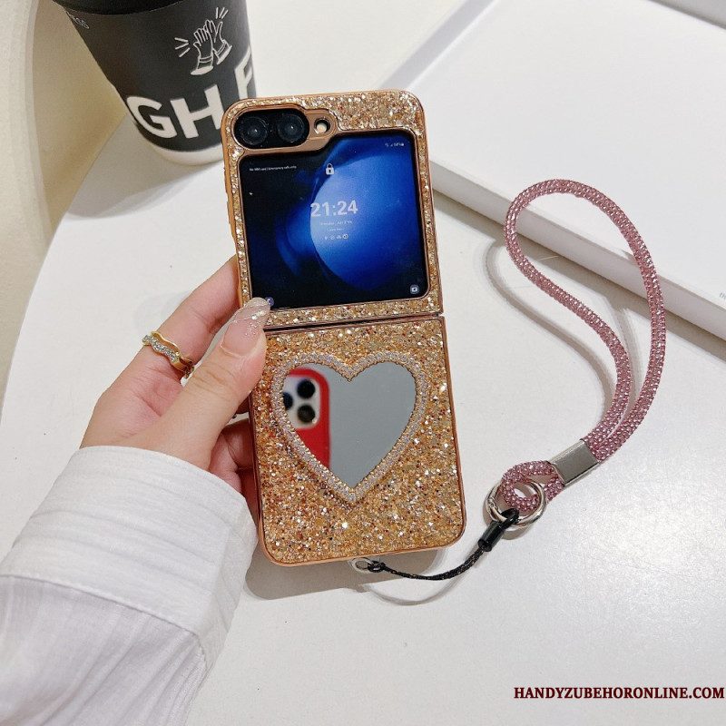 Hoesje Voor Samsung Galaxy Z Flip 7 Fe Spiegel En Bandje