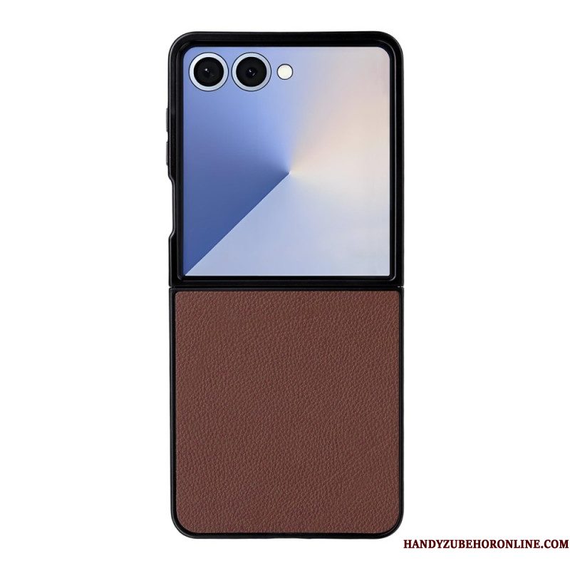 Hoesje Voor Samsung Galaxy Z Flip 7 Leerstructuur