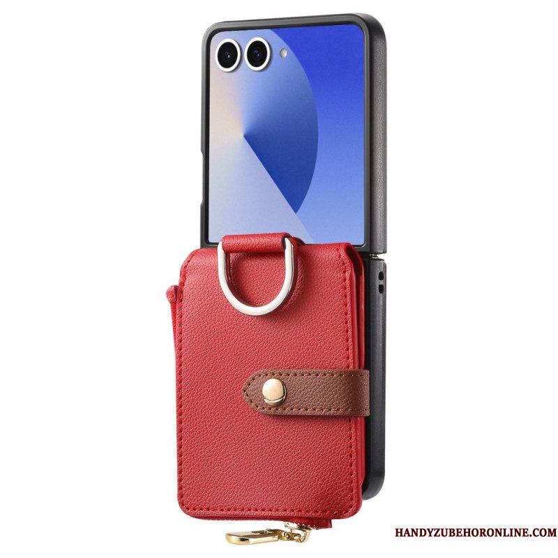 Hoesje Voor Samsung Galaxy Z Flip 7 Muntportemonnee En Ringhouder