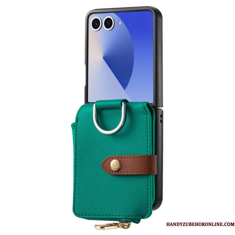 Hoesje Voor Samsung Galaxy Z Flip 7 Muntportemonnee En Ringhouder