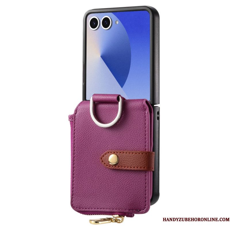 Hoesje Voor Samsung Galaxy Z Flip 7 Muntportemonnee En Ringhouder