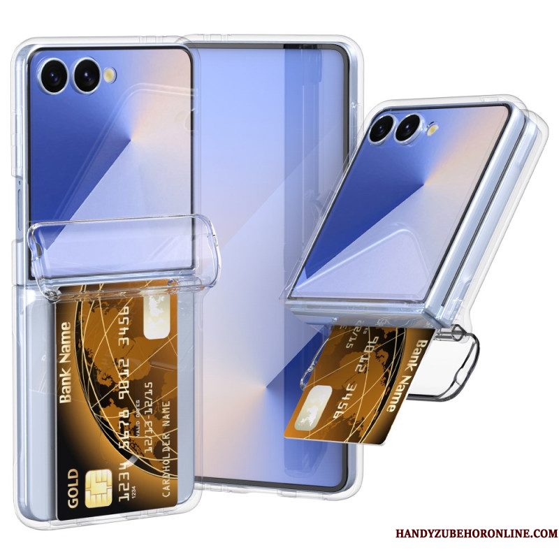 Hoesje Voor Samsung Galaxy Z Flip 7 Veerscharnier En Kaarthouder