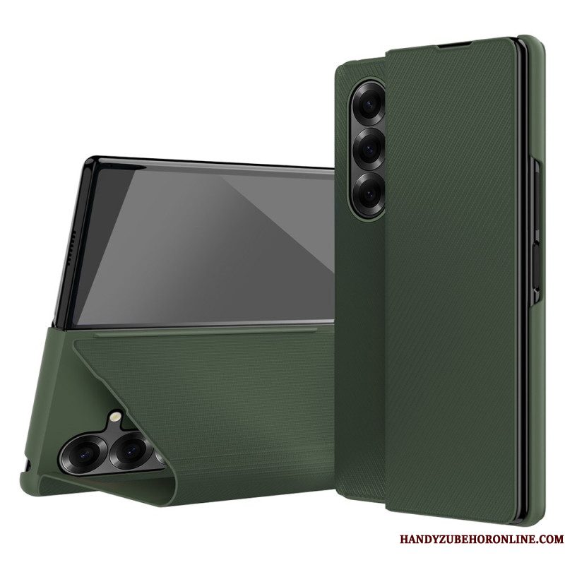 Hoesje Voor Samsung Galaxy Z Fold 7 Lederlook Met Geïntegreerde Standaard