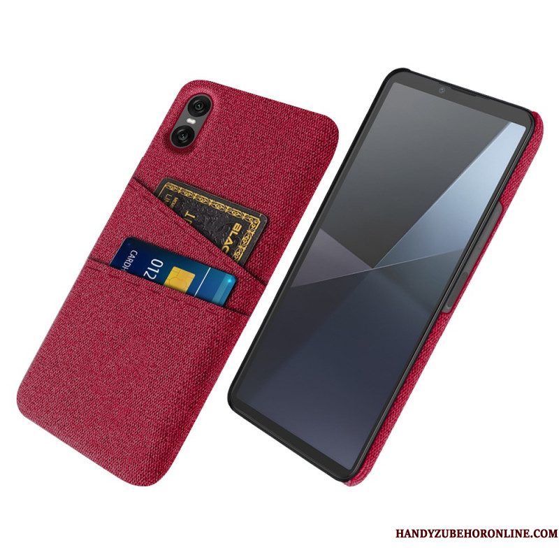 Hoesje Voor Sony Xperia 10 Vii Stoffen Kaarthouder