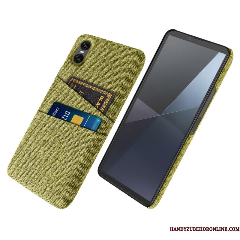Hoesje Voor Sony Xperia 10 Vii Stoffen Kaarthouder