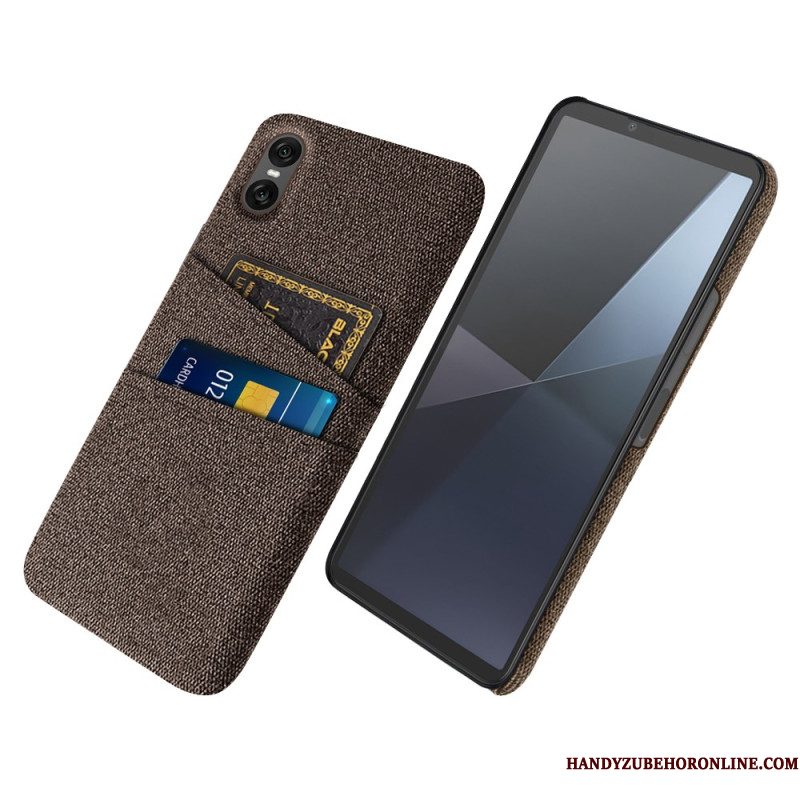 Hoesje Voor Sony Xperia 10 Vii Stoffen Kaarthouder