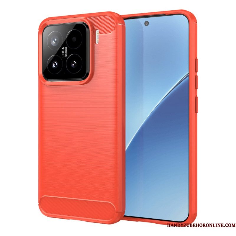 Hoesje Voor Xiaomi 15 Geborsteld Koolstofvezel
