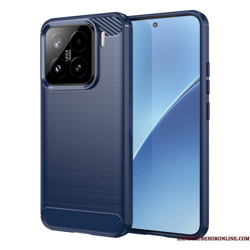 Hoesje Voor Xiaomi 15 Geborsteld Koolstofvezel