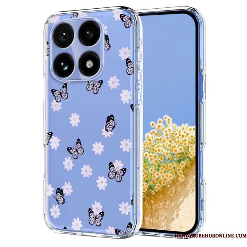 Hoesje Voor Xiaomi 15t Transparant Bloemenpatroon
