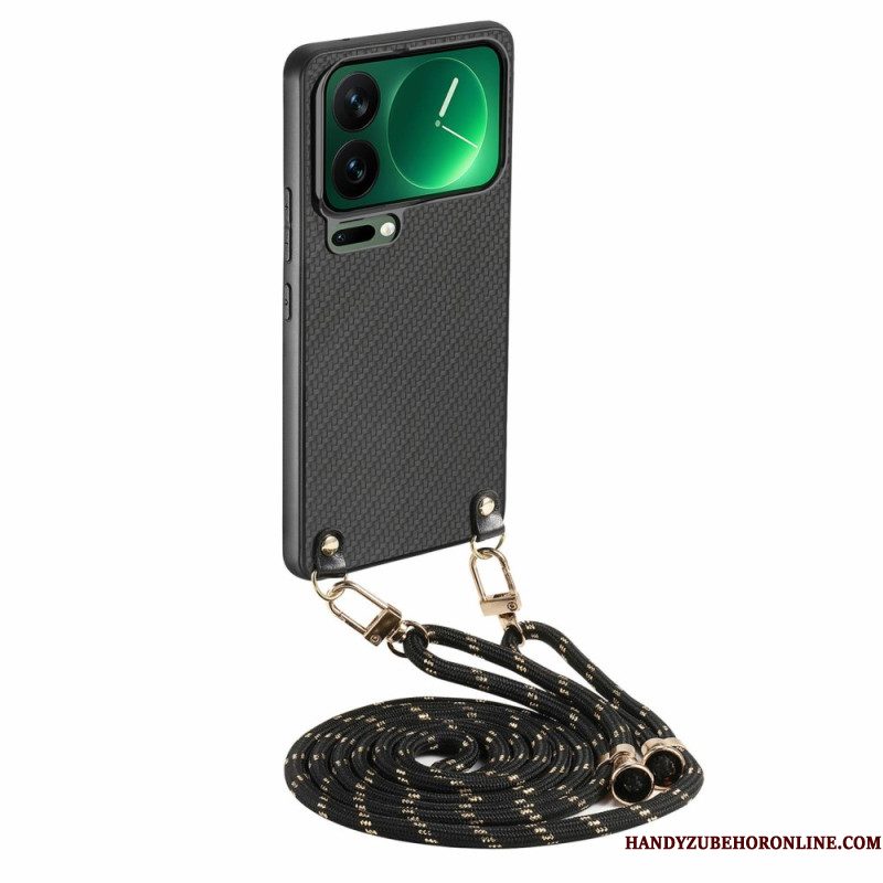 Hoesje Voor Xiaomi 17 Pro Koolstofvezeltextuur