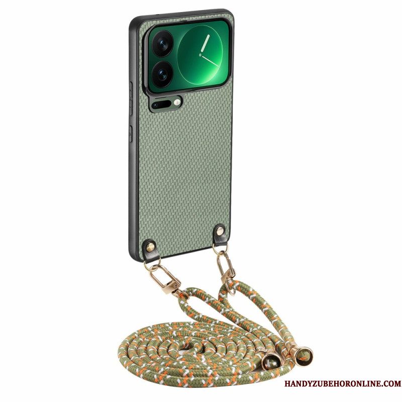 Hoesje Voor Xiaomi 17 Pro Koolstofvezeltextuur