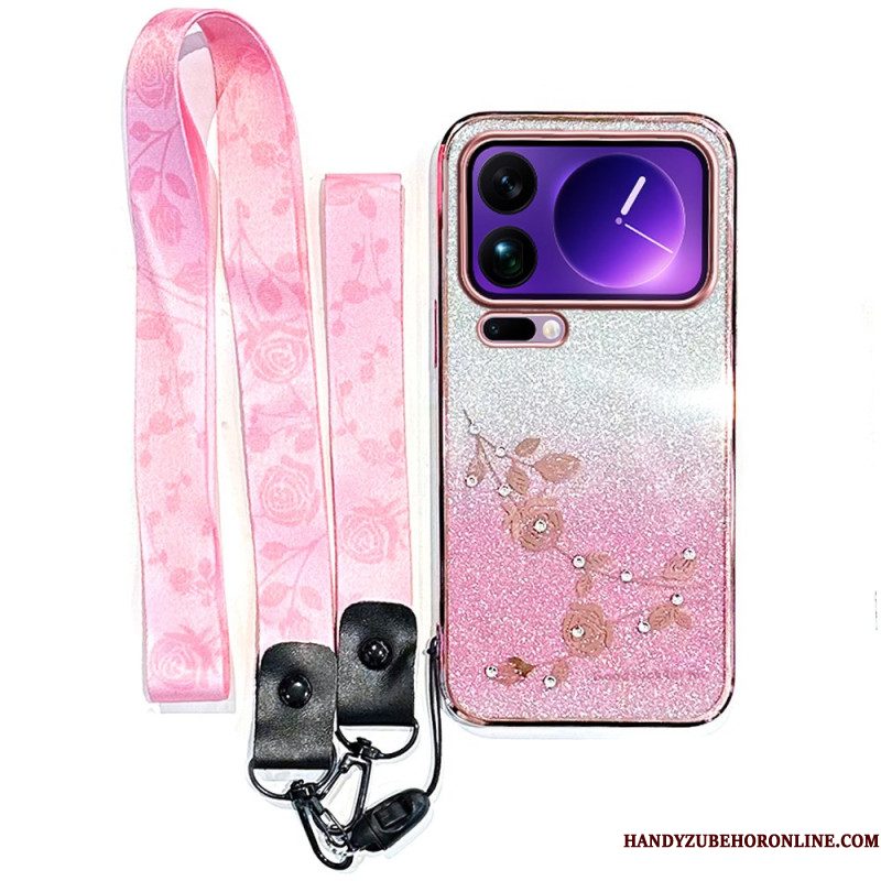 Hoesje Voor Xiaomi 17 Pro Strass-steentjes Met Bandjes