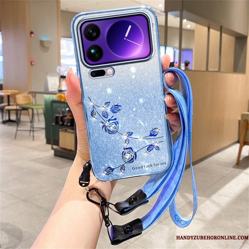 Hoesje Voor Xiaomi 17 Pro Strass-steentjes Met Bandjes