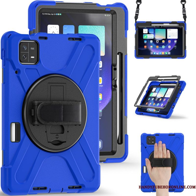 Hoesje Voor Xiaomi Pad 6 Schouderband Met X-design