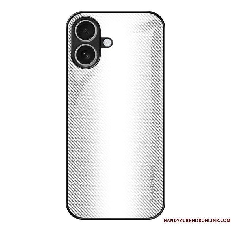 Hoesje Voor iPhone 17 Gehard Glas Met Koolstofvezeldesign