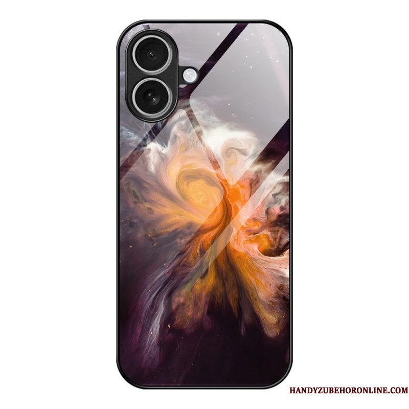 Hoesje Voor iPhone 17 Gehard Glas Met Marmerpatroon