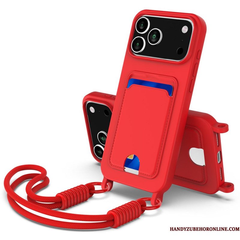 Hoesje Voor iPhone 17 Pro Kaarthouder Met Koord