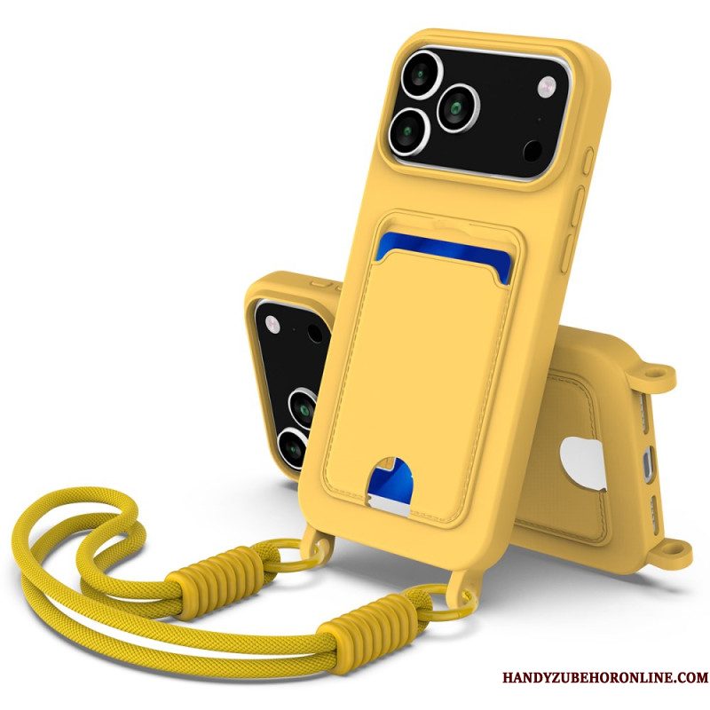 Hoesje Voor iPhone 17 Pro Kaarthouder Met Koord