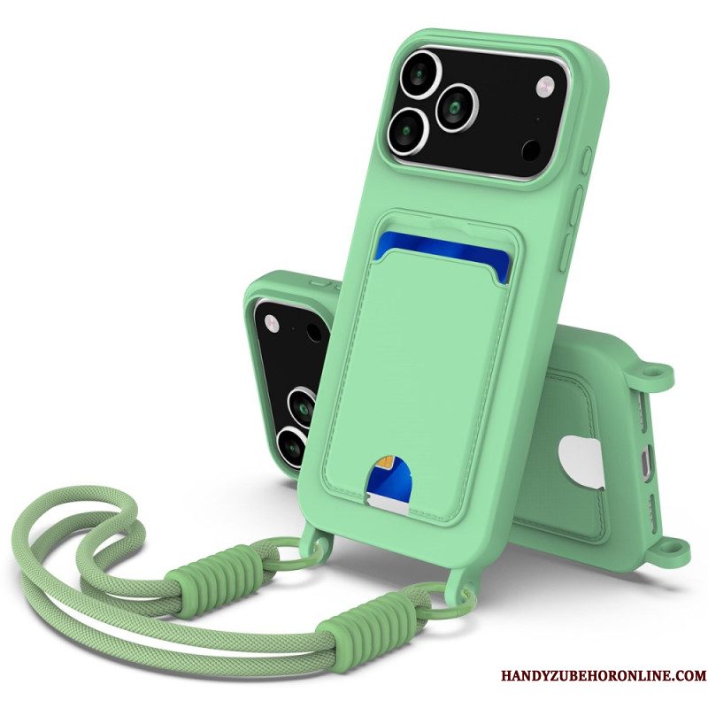 Hoesje Voor iPhone 17 Pro Kaarthouder Met Koord