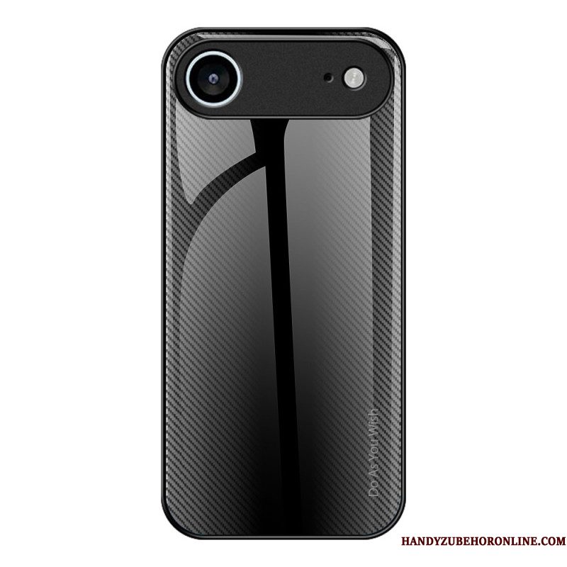 Hoesje Voor iPhone Air Gehard Glas Koolstofvezel