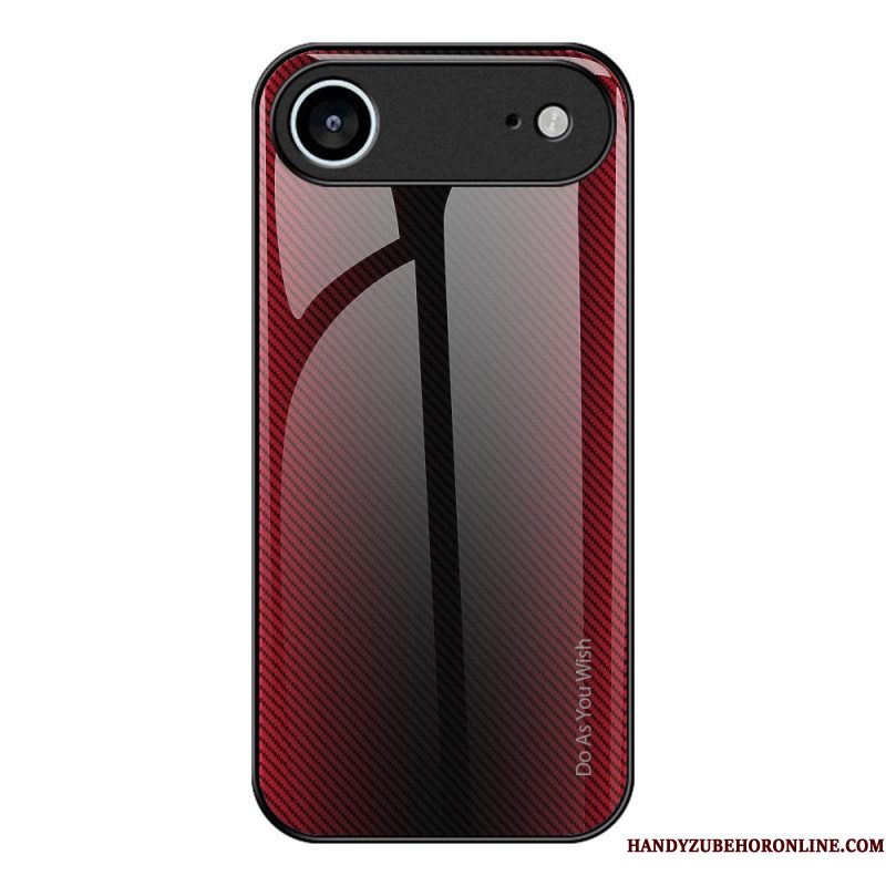 Hoesje Voor iPhone Air Gehard Glas Koolstofvezel