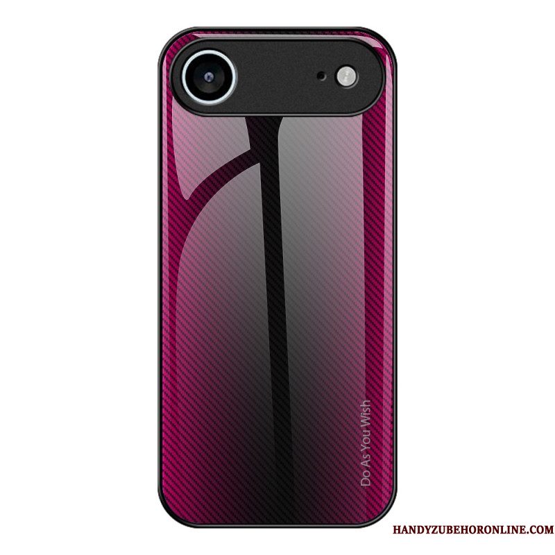 Hoesje Voor iPhone Air Gehard Glas Koolstofvezel