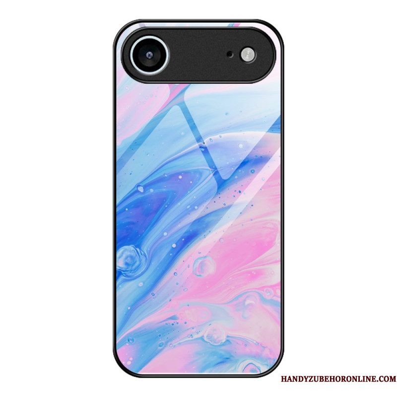 Hoesje Voor iPhone Air Gehard Glas Met Marmerpatroon