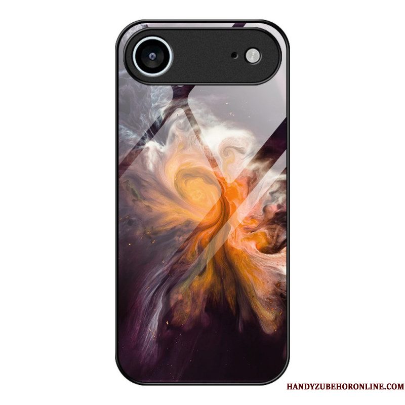 Hoesje Voor iPhone Air Gehard Glas Met Marmerpatroon