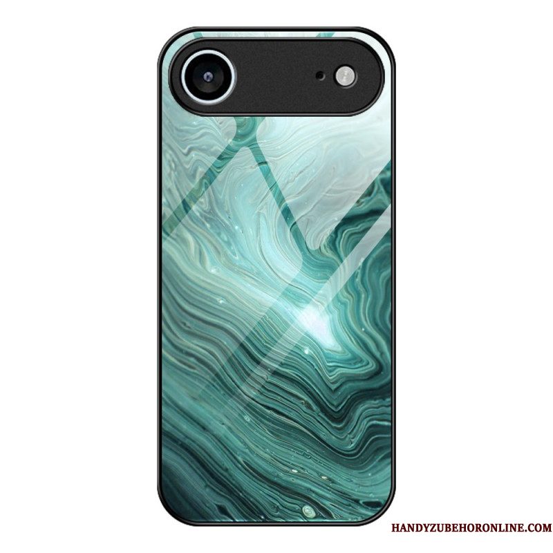 Hoesje Voor iPhone Air Gehard Glas Met Marmerpatroon