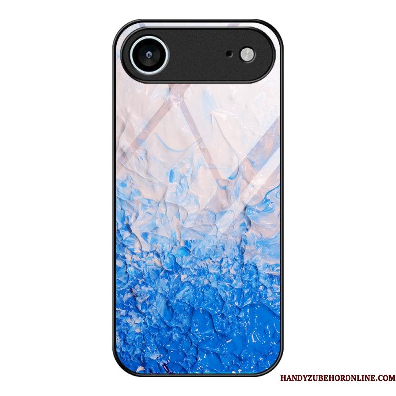 Hoesje Voor iPhone Air Gehard Glas Met Marmerpatroon