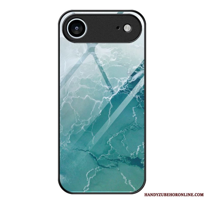 Hoesje Voor iPhone Air Gehard Glas Met Marmerpatroon